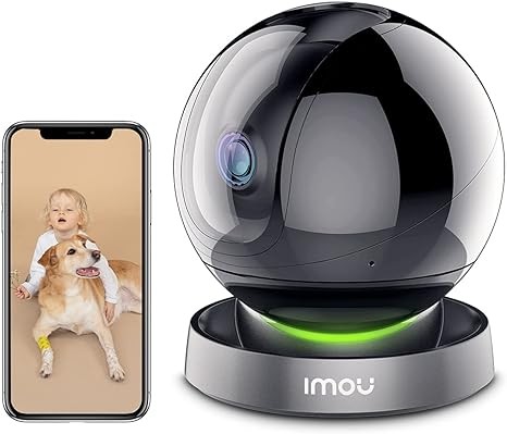 Imou Home Security Camera, 2.5K Indoor Camera Pan/Tilt, Plug-in WiFi Camera (2.4G ONLY) Baby Monitor Dog Camera with Spotlight & Siren, Night Vision, 2-Way Audio and Human Motion Detection, Rex 4MP