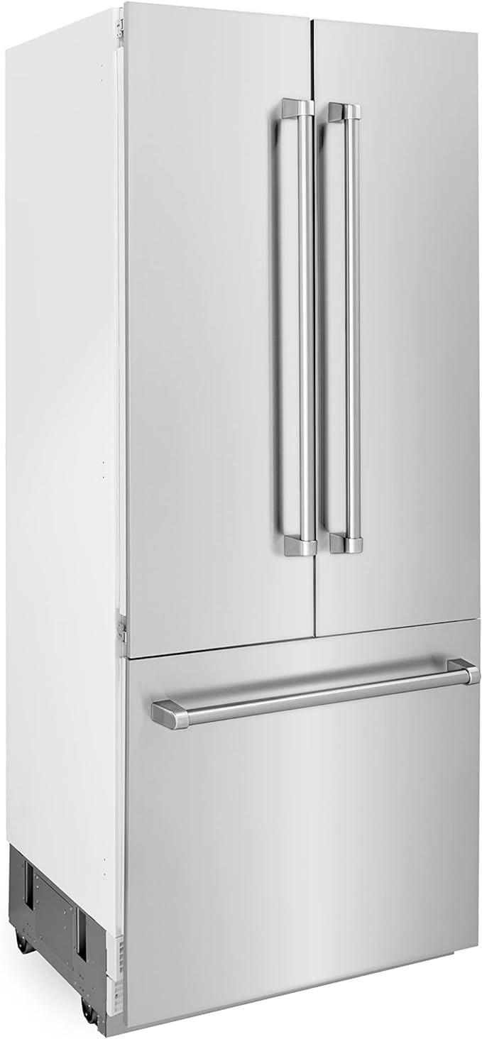 ZLINE 36" 19.6 cu. Ft. Panel Ready Built-In 3-Door French Door Refrigerator with Internal Water and Ice Dispenser